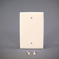 Cooper White Standard Grade Thermoset 1-Gang Mid-Size Blank Wallplate Cover 2029W