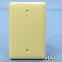 Hubbell Ivory Unbreakable Mid-Size Cover 1-Gang Nylon Blank Wallplate Box Mount NPJ13I