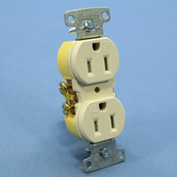 Hubbell Light Almond TAMPER RESISTANT Residential Straight Blade Duplex Receptacle Outlet NEMA 5-15 15A 125V RR15SLATR
