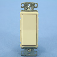 Hubbell tradeSELECT Light Almond Decorator Rocker Single Pole Wall Light Switch 15A 120/277V RSD115LA