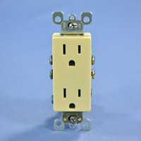 Leviton Ivory Decora Receptacle Duplex Outlet NEMA 5-15R 15A 125V Bulk 5325-SI