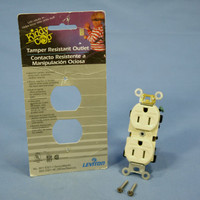 Leviton Ivory Tamper Resistant Duplex Receptacle Outlet 5-15R 15A 125V 5321-I