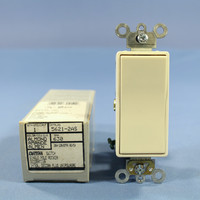 New Leviton Almond COMMERCIAL Decora Rocker Wall Light Quiet Switch 20A 5621-2A