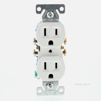 Cooper Residential White Outlet Duplex Receptacle NEMA 5-15R 15A 125V Bulk 270W