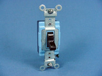 Leviton Brown INDUSTRIAL Single Pole Toggle Wall Light Switch 15A Bulk 1201-2