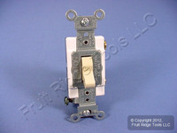 Leviton Ivory COMMERCIAL Toggle Wall Light Switch Single Pole 15A Bulk CS115-2I