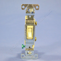 Cooper Ivory Toggle Wall Light Switch Quiet Single Pole 15A 120V Bulk 1301-7V