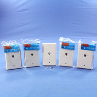 5 NIP Leviton White 4-Wire Phone Jack Wallplates RJ11 Modular Telephone C0249-W