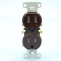 Hubbell Brown TAMPER RESISTANT Residential Grade Straight Blade Duplex Receptacle Outlet NEMA 5-15 15A 125V RR15STR
