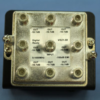 Cooper 8-Way F-Type Passive Video 1x8 Distribution Cable Splitter Module 1GHz CSH8V1
