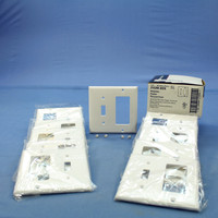 10 Cooper White Decorator GFCI Switch Cover Receptacle Thermoset Plastic Wallplate Switchplates 2153W