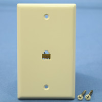 Cooper Almond Flush Mount Phone Jack Wall Plate 6-Conductor Telephone 3532-6A