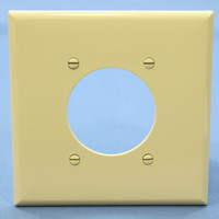 Cooper Ivory Mid-Size UNBREAKABLE 2.15" Power Outlet Cover 2-Gang Receptacle Nylon Wallplate PJ703V
