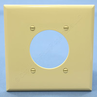 Cooper Ivory Mid-Size UNBREAKABLE 2.15" Power Outlet Cover 2-Gang Receptacle Nylon Wallplate PJ703V