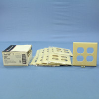 10 Cooper Ivory Standard 2-Gang Receptacle Thermoset Wallplate Outlet Covers 2150V