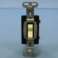 Pass and Seymour Ivory COMMERCIAL GRADE Single Grade ON/OFF Toggle Wall Light Switch 15A 120/277V Bulk CS115-I