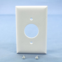 Pass and Seymour White 1.406" Receptacle Junior-Jumbo Wallplate Outlet Plastic Cover SPJ7-W