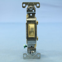 New Cooper Single Pole Ivory Quiet Toggle Wall Light Switch Control 15A C1301-7V