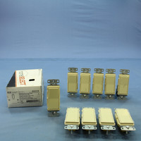 10 Hubbell tradeSELECT Ivory Decorator Quiet Rocker 3-Way Wall Light Switches 15A 120/277V RSD315I