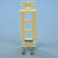 Hubbell netSELECT Light Almond 3-Port Decorator Multimedia Wallplate Frame NS613LA