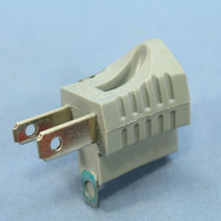 Cooper Gray 3-Prong Plug Outlet Cord Adapter Receptacle Grounding NEMA 1-15P to 5-15R 15A 125V 419GY