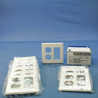 10 Eagle White 2-Gang Decorator GFCI GFI Duplex Receptacle Outlet Cover Thermoset Wallplates 2157W