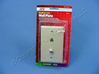Ace Ivory Phone Cable CATV Video Jack Wall Plate Telephone Cover 36313 w/ Old Packaging
