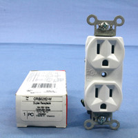 Pass and Seymour White Construction Grade Straight Blade Duplex Outlet Receptacle NEMA 5-15R 15A 125V CRB5262-W