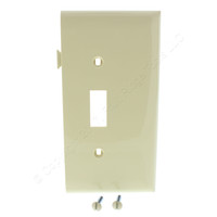 Pass and Seymour Semi-Jumbo Ivory Sectional End Toggle Switch Unbreakable Wallplate Nylon Cover PJSE1-I