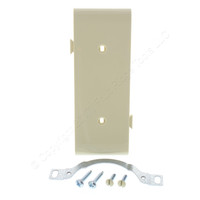 Pass and Seymour Semi-Jumbo Ivory Sectional Center Blank Middle Unbreakable Wallplate Nylon Cover Strap Mount PJSC14-I