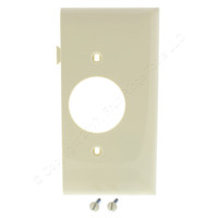 Pass and Seymour Semi-Jumbo Ivory Sectional End Single Receptacle Outlet Unbreakable Wallplate Nylon Cover PJSE7-I