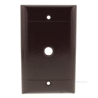 Pass & Seymour Brown Standard 1-Gang P-Line Plastic Wallplate Telephone 13/32" Hole with Knockout Box Mount P731