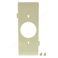 Pass and Seymour Semi-Jumbo Ivory Sectional Center Single Receptacle Outlet Middle Unbreakable Wallplate Cover PJSC7-I