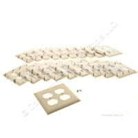 20 PS Trademaster 2G Ivory Outlet Cover UNBREAKABLE Receptacle Wallplates TP82-I
