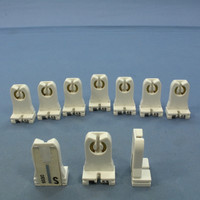 10 Leviton Fluorescent Lamp Holders T-8 T-12 Light Socket G13 Base T8 T12 Medium Bi-Pin Tall Profile Shunted 23357