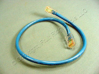 Leviton Blue Cat 5 1 Ft Ethernet LAN Patch Cord Network Data Cable Cat5 52454-1R