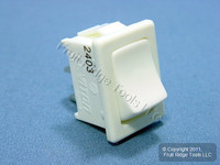 Leviton White Snap-In Mini Rocker Panel Switch ON/OFF 10A 125V Single Pole/Throw SPST Micro MR002