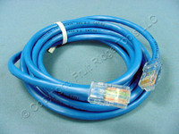 Leviton Blue Cat 5 7 Ft Ethernet LAN Patch Cord Network Cable Cat5 52455-7BL