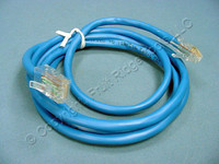 New Leviton Blue Cat 5 Ethernet LAN 5-Foot Patch Cord Network Cable 5Ft 52454-5L