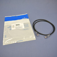 Leviton Black Gigamax Slimline Cat 5e 3Ft Ethernet LAN Patch Cord Network Cable Booted Cat5e 5D460-3E