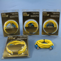 5 Leviton Yellow Cat 5 7 Ft Ethernet LAN Patch Cords Network Cables Cat5 Red Boot 5G454-7R