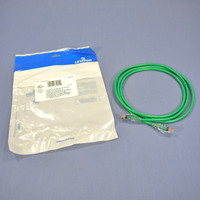 Leviton Green Gigamax Slimline Cat 5e 5Ft Ethernet LAN Patch Cord Network Cable Booted Cat5e 5D460-5G