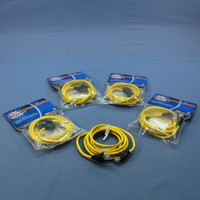 5 Leviton Yellow Cat 5e 7 Ft Ethernet LAN Patch Cords Network Cables Booted Cat5e 5G455-7YW