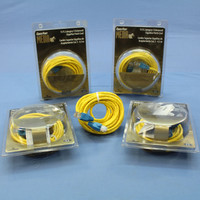 5 Leviton Yellow Cat 5 15 Ft Ethernet LAN Patch Cords Network Cables Cat5 Red Boot 5G454-15R