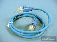 Leviton Blue Cat 5e 3 Ft Ethernet LAN Patch Cord Network Cable Booted Cat5e AG500-03L