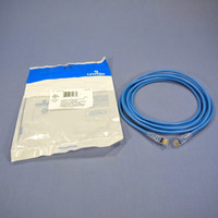 Leviton Blue Gigamax Slimline Cat 5e 10Ft Ethernet LAN Patch Cord Network Cable Booted Cat5e 5D460-10L