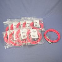 10 Leviton Red Cat 6 10 Ft Ethernet LAN Patch Cords Network Cables Booted Cat6 62455-10R