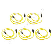 5 Leviton Yellow Cat 5e 3 Ft Ethernet LAN Patch Cords Network Cables Booted Cat5e 5G455-3YW