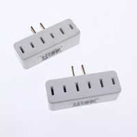 2 Leviton White Plug-In Triple Tap Outlet Adapter NEMA 1-15R 15A 125V Bulk 65-W