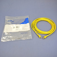 Leviton Yellow 15' 10G Extreme Cat 6A Ethernet LAN Patch Cord Cable 15 Ft Cat6A 6210G-15Y